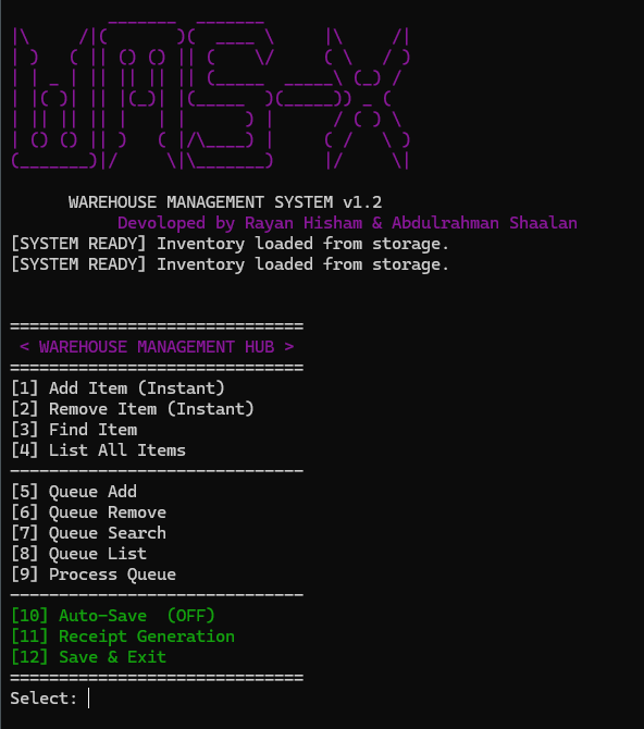 Warehouse Management System